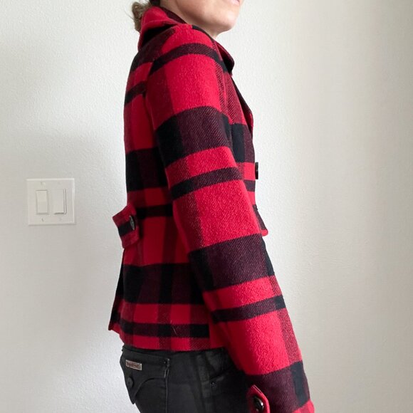 Vintage American Eagle Outfitters Buffalo Plaid Wool Jacket for Holiday & Winter - Picture 4 of 9